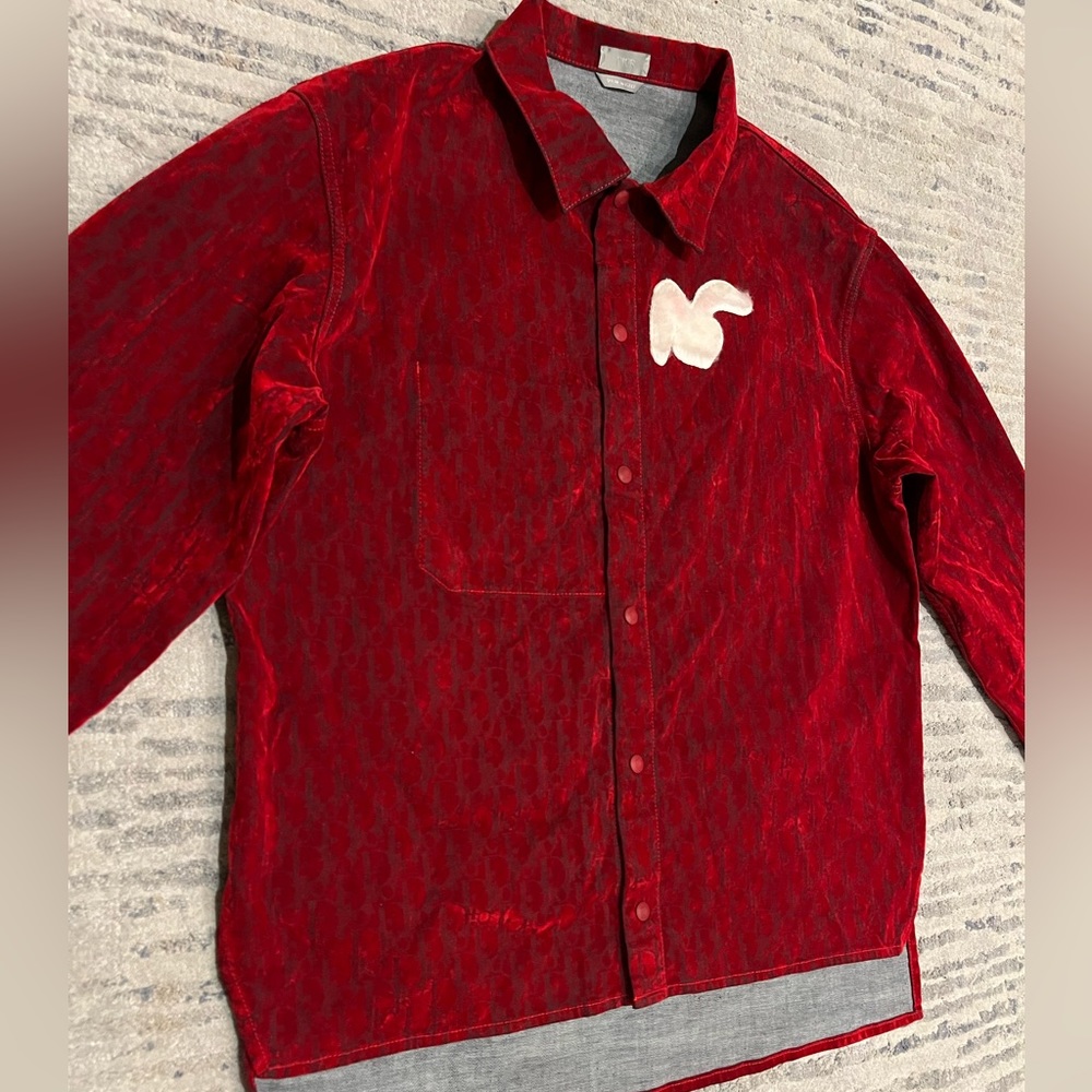 Dior Oblique Velvet Button Up Shirt